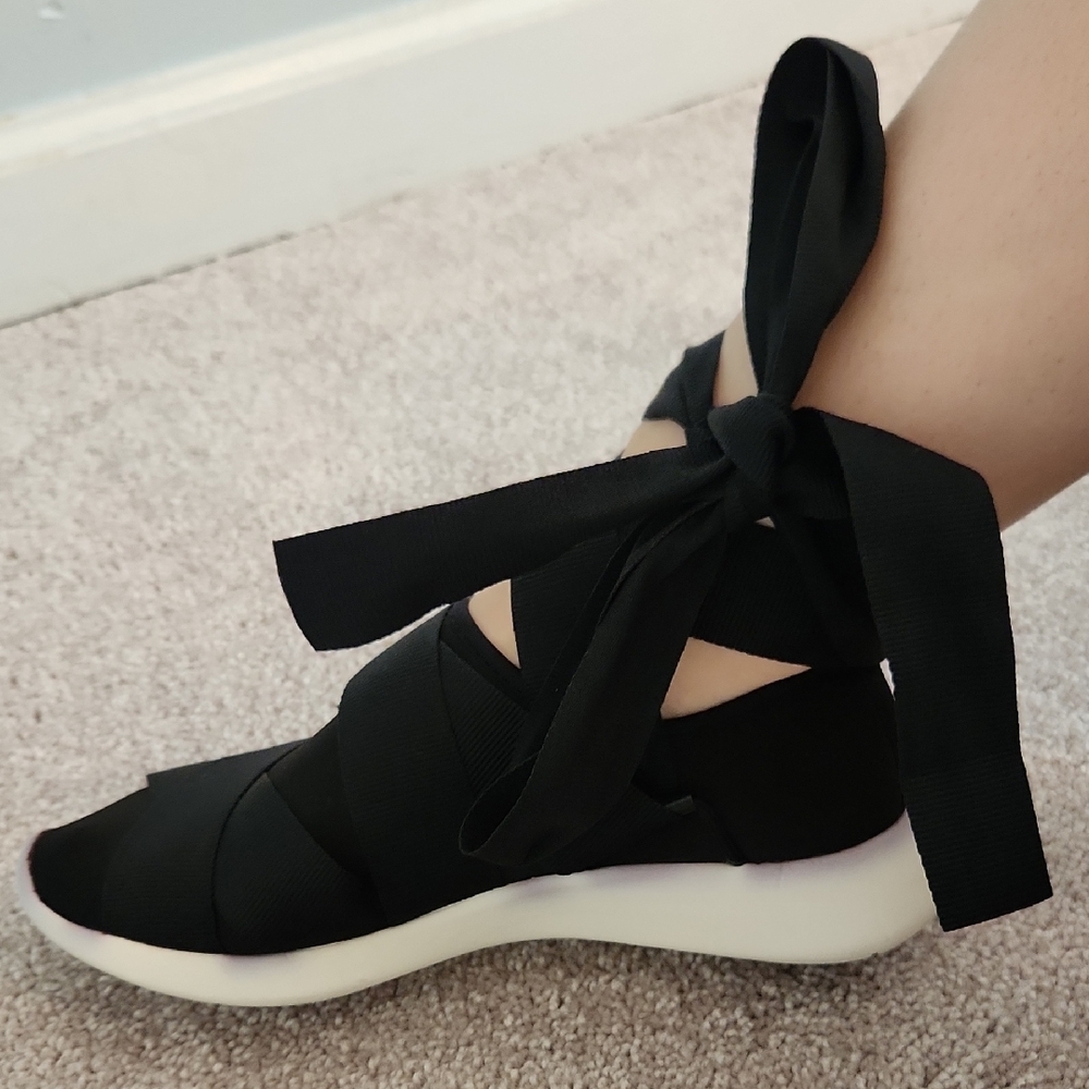 Zara Black Ribbon Athletic Shoes